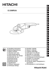 Hitachi G 23MRUA Instrucciones De Manejo