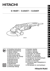 Hitachi G 18UDY Instrucciones De Manejo