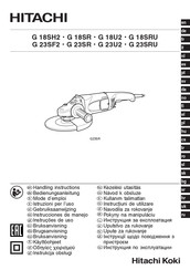 Hitachi G 23SRU Instrucciones De Manejo