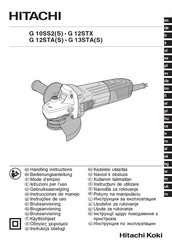 Hitachi G 12STX Instrucciones De Manejo