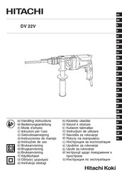 Hitachi DV 22V Instrucciones De Manejo