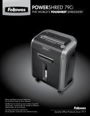 Fellowes POWERSHRED 79Ci Manual De Instrucciones