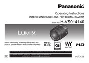 Panasonic H-VS014140 Instrucciones De Operación