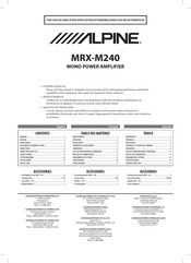 Alpine MRX-M240 Manual De Operación