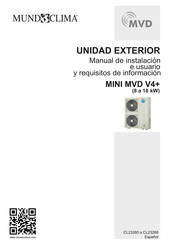 mundoclima CL23268 Manual De Instalación E Usuario Y Requisitos De Información