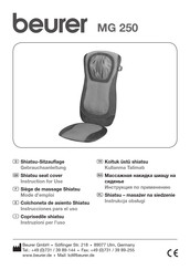 Beurer MG 250 Instrucciones Para El Uso