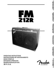 Fender FM 212R Instrucciones De Funcionamiento