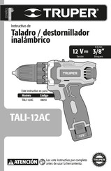 Truper TALI-12AC Manual De Instrucciones