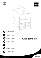 GYS PLASMA CUTTER 40FV Manual De Instrucciones