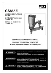 Max GS865E Manual De Operaciones Y Mantenimiento