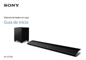 Sony HT-CT770 Guía De Inicio