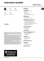 Hotpoint Ariston TCF 97B Manual De Instrucciones