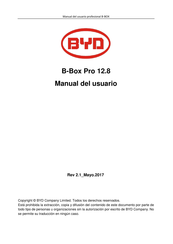 BYD B-Box Pro 12.8 Manual Del Usuario