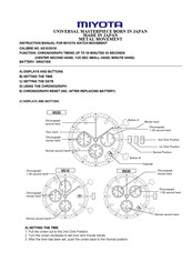 MIYOTA 6S20 Manual De Instrucciones