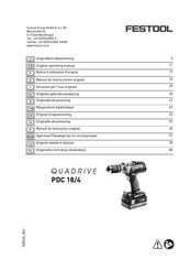 Festool PDC 18/4 Manual De Instrucciones