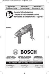 Bosch HD19-2 Instrucciones De Funcionamiento