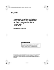 Sony VAIO PCG-GRT25F Introducción Rápida