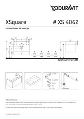 DURAVIT XSquare XS4062 Instrucciones De Montaje