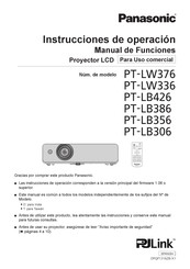 Panasonic PT-LW376 Instrucciones De Operación