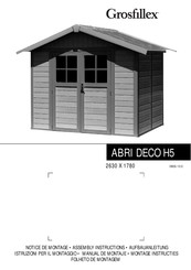 Grosfillex ABRI DECO H5 Manual De Instrucciones