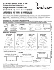 Porcher 35010-24 Instrucciones De Instalación Cuidado Y Mantenimiento