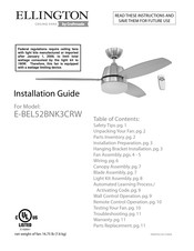 Craftmade ELLINGTON E-BEL52BNK3CRW Guia De Instalacion