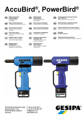 Gesipa AccuBird Instrucciones De Manejo