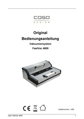 CASO DESIGN FastVac 1405 Manual Del Usuario