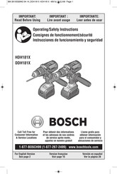 Bosch HDH181X-01 Instrucciones De Funcionamiento Y Seguridad