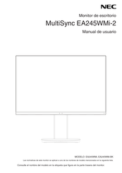 NEC MultiSync EA245WMi-2 Manual De Usuario