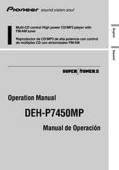 Pioneer SUPER TUNER III DEH-P7450MP Manual De Operación