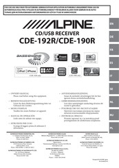 Alpine CDE-190R Manual De Operación