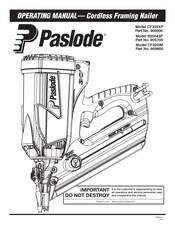 Paslode B20543P Manual Del Usaurio