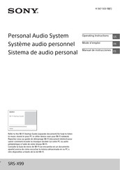 Sony SRS-X99 Manual De Instrucciones