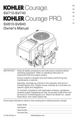 Kohler Courage Pro SV840 Manual Del Usuario