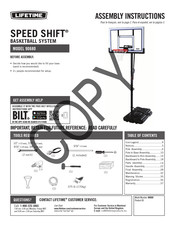 Lifetime SPEED SHIFT 90680 Instrucciones De Ensamble