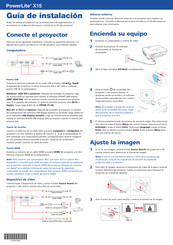 Epson PowerLite X15 Guia De Instalacion