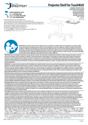 Ergotron Projector Shelf for TeachWell Instrucciones De Instalación