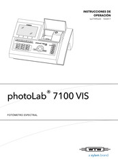 Xylem wtw photoLab 7100 VIS Instrucciones De Operación