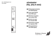 Endress+Hauser nivotester FTL 375 P-3 Serie Manual Del Usuario