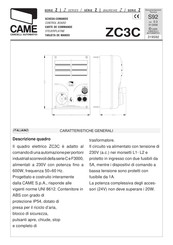 Came Z Serie Manual De Instrucciones