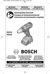Bosch DDB140 Instrucciones De Funcionamiento Y Seguridad