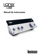 Lexicon I-ONIX U22 Manual De Instrucciones