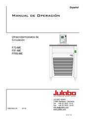 Julabo F81-ME Manual De Operación