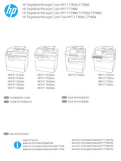 HP PageWide Managed Color MFP E77650dns Guia De Instalacion