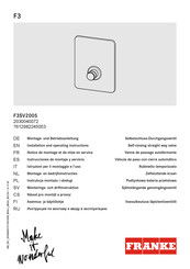 Franke F3SV2005 Instrucciones De Montaje