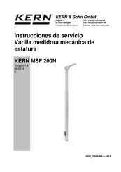 KERN MSF 200N Instrucciones De Servicio