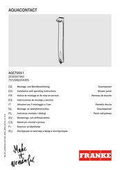 Franke AQCT0051 Instrucciones De Montaje Y Servicio