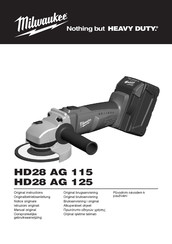 Milwaukee HD28 AG 125 Manual Original