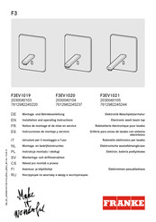 Franke F3EV1019 Instrucciones De Montaje